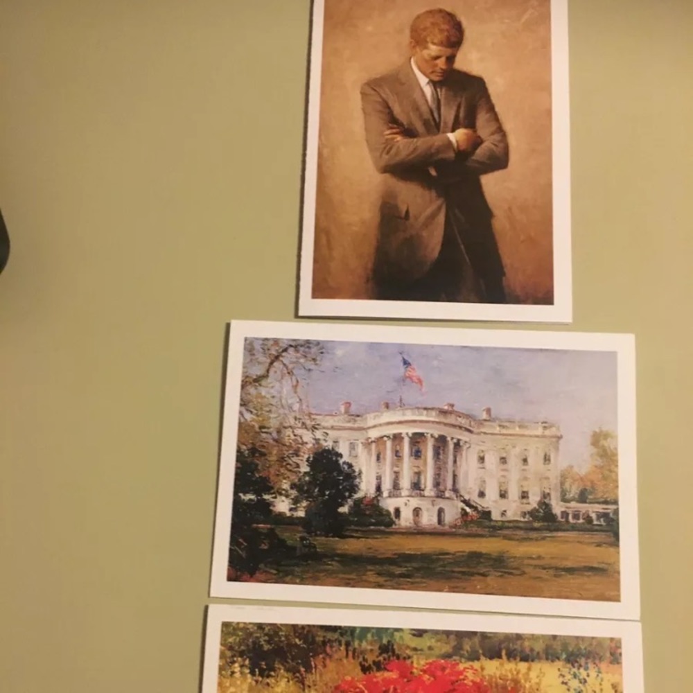 Set 3 Cards Blank Inside Kennedy, White House Etc